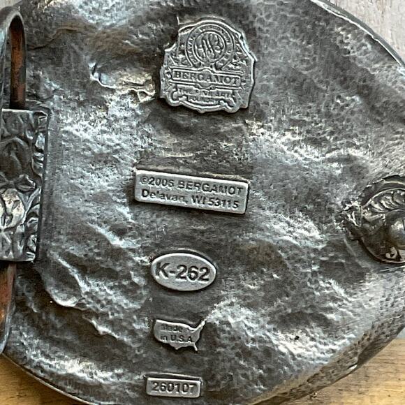 Bergamot Loud Pipes Save Lives Belt Buckle 2006 Biker Motorcycle Vintage USA - Picture 5 of 6